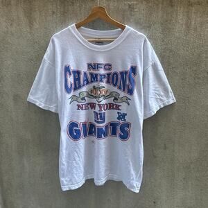 True Fan Tee Shirt Vintage XXXV New York Giants NFC Champions White Size XL